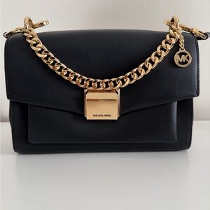 Michael Kors Black Crossbody Bag with Gold Chain